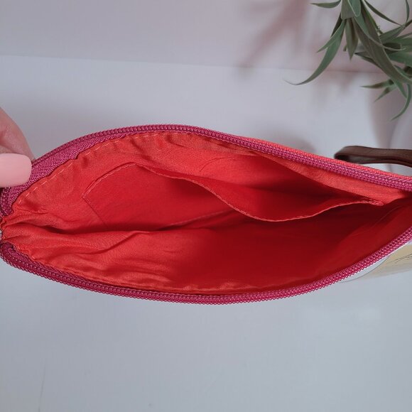 Pink Zebra Canvas Zipper Pouch by Angie Bryan | Original Art Print - Picture 6 of 8